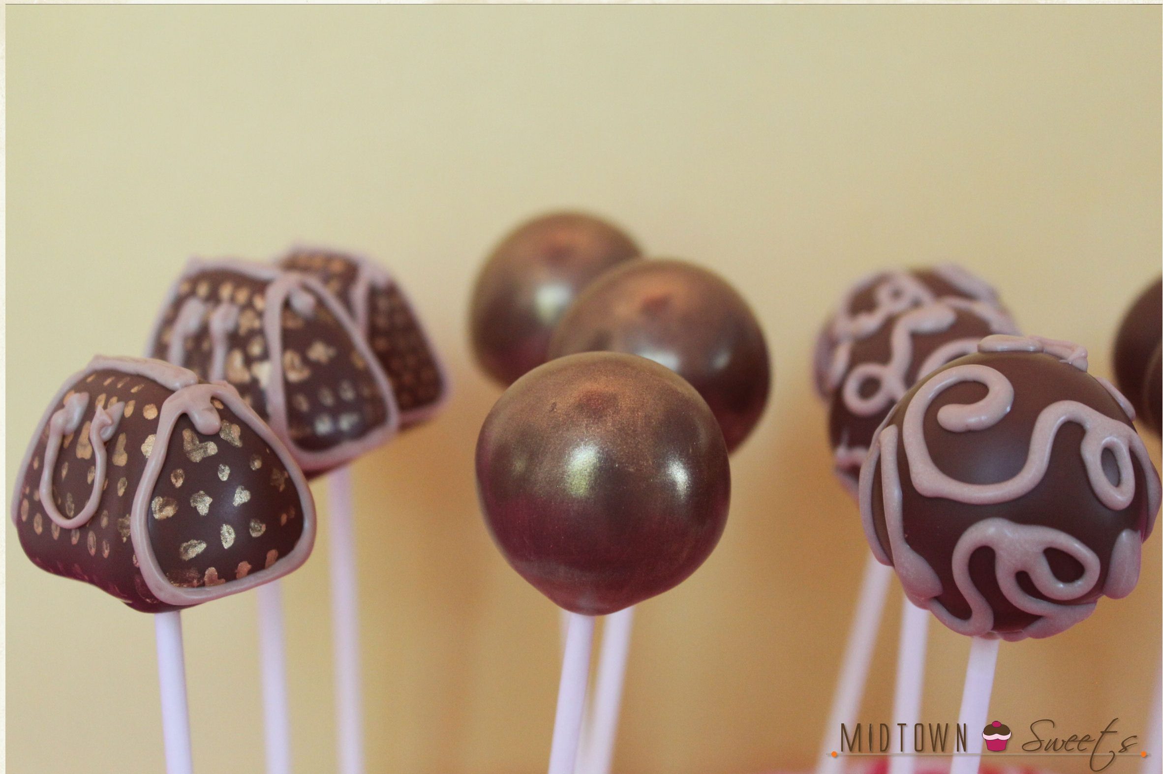 Louis Vuitton Themed Cake Pops, These are chocolate cake di…